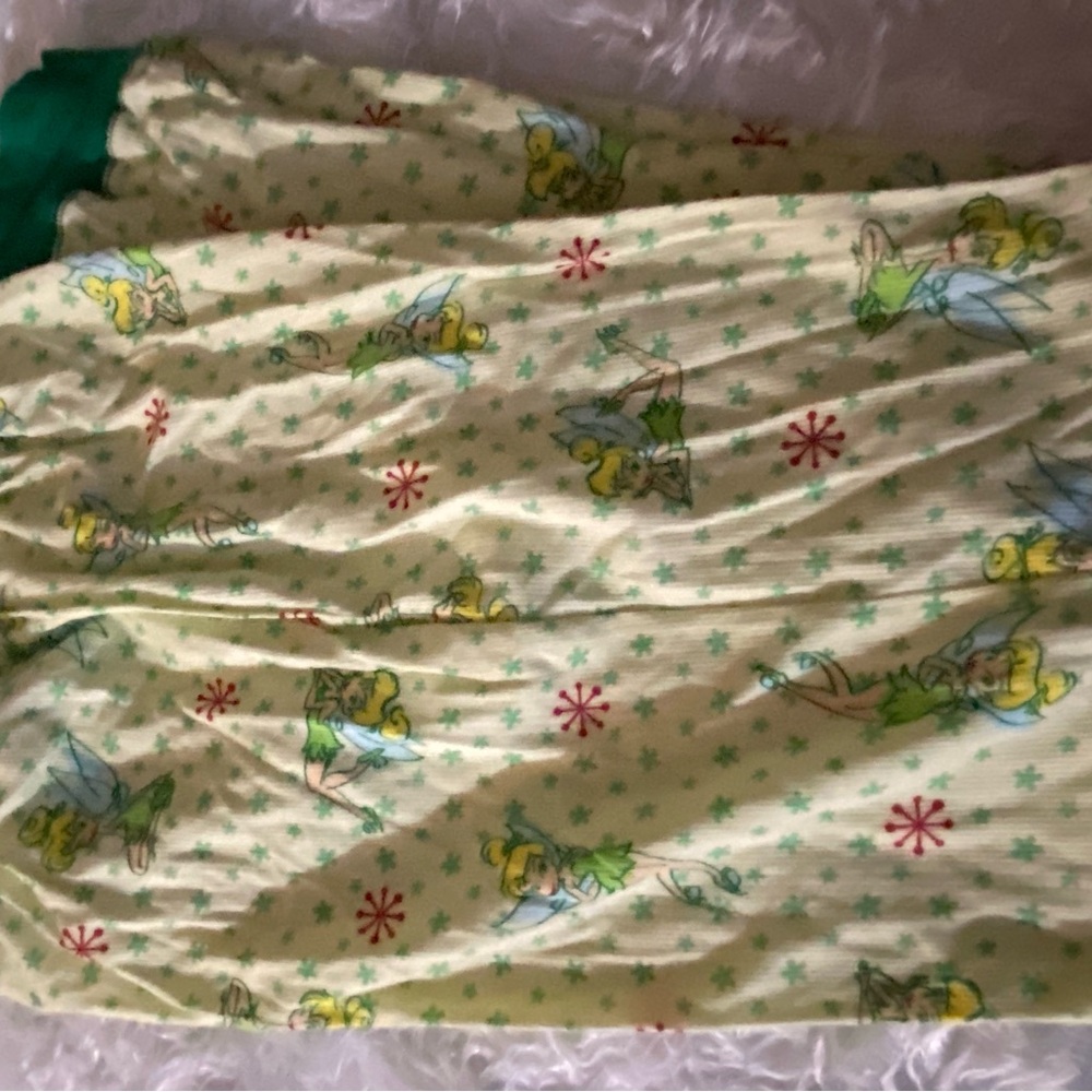 Disney Green and Cream Tinker Bell Pajama Pants